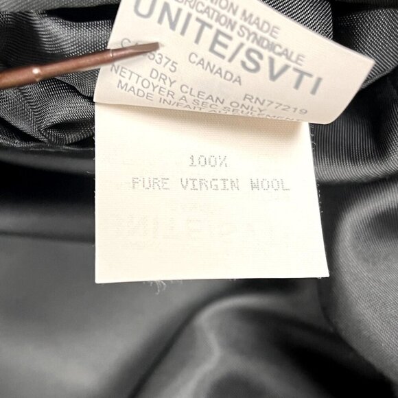 Joseph Feiss International 100% Pure New Wool Three Button Black Sports Coat Siz - Picture 5 of 8